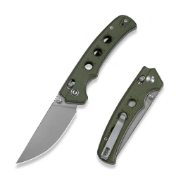 Civivi Noctis Knife Olive Canvas Micarta, Stonewashed Nitro-V (C24020C-3)