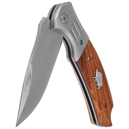 Nóż składany Martinez Albainox Wild Boar Zebra Wood, Satin 3Cr13Mov (25160)