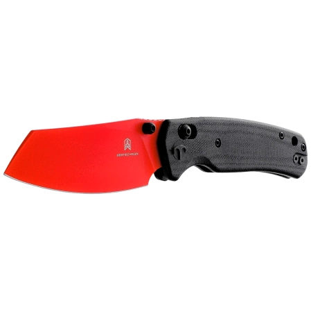 Bestechman Cicada's Wing Knife Black G10, Red 10Cr15MoV (BMK06F)