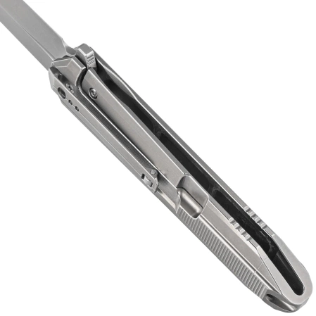 WE Knife Diatomic Polished Bead Blasted Titanium, Polished Bead Blasted CPM 20CV (WE22032-2)