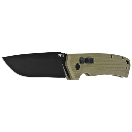 Tekto A3 Delta D/P Automatic Knife OD Green G10, Black D2