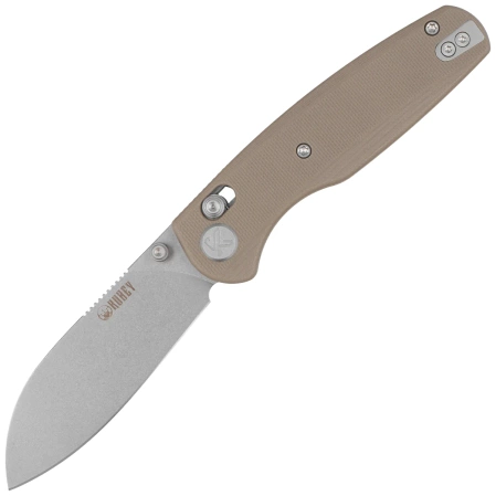 Nóż składany Kubey Breeze Tan G10, Stonewashed 14C28N by Caleb Waltman (KU288C)