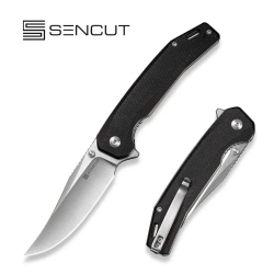 Sencut Vornix Knife Black Canvas Micarta, Satin 9Cr18MoV (S25038-2)