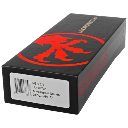 Nóż składany Microtech MSI S/E Tan Fluted Aluminium, Apocalyptic M390MK by Tony Marfione (210-10APFLTA)