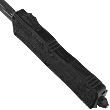 Nóż automatyczny OTF Microtech Scarab II Gen III D/E-S Black Aluminium, Tactical M390MK by Tony Marfione (1180-1T)