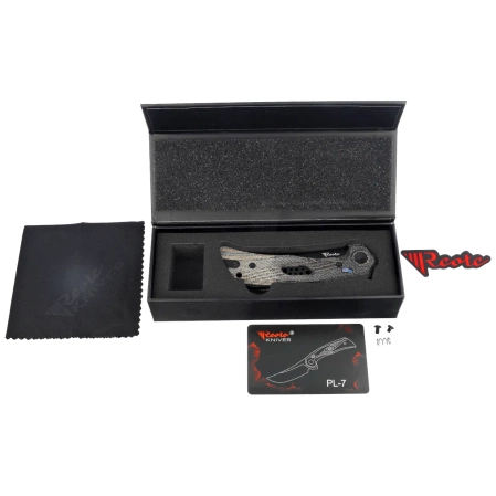 Reate PL-7 Knife Green / Black Micarta, Black PVD Nitro-V (PL-7 GRBKM PVD)