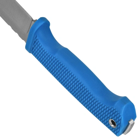 Nóż Demko FreeReign Drop Point Blue Rubberized, Satin AUS10A by Andrew Demko (FR-10A-BLUE-DP)