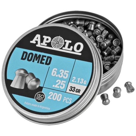Apolo Domed AirGun Pellets .25/6.35 mm, 200 pcs 2.13g/33.0gr (19912)