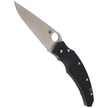 Spyderco Opus Black G-10 PlainEdge Knife (C218GP)