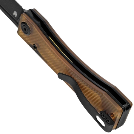 Nóż składany Kubey Akino Yellow Ultem, Blackwashed 14C28N by Tiguass (KU2102H)