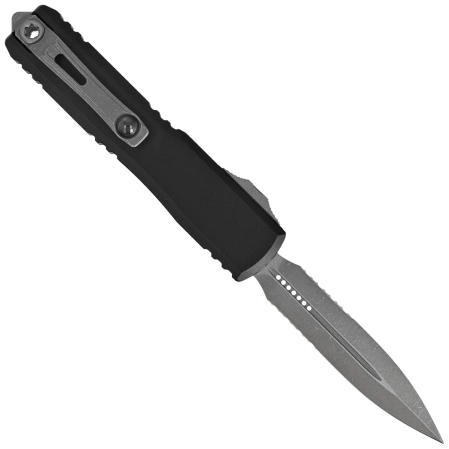 Microtech Ultratech Gen III ZBP D/E OTF Knife Black Aluminum, Apocalyptic P/S M390MK by Tony Marfione (1122-11AP)