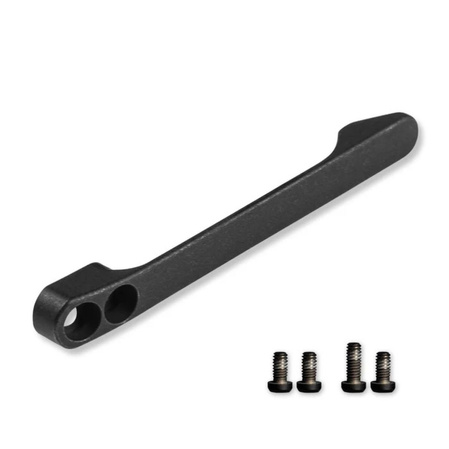 Civivi Black Titanium Pocket Clip with 2 Pair Black Titanium Screws for WE, Civivi Knives (T003D)