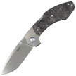 MKM Hero Knife Marbled Carbon Fiber, Satin M390 by Tommaso Rumici (MK HR-CFT)