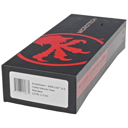 Nóż składany Microtech Amphibian Ram-Lok S/E Natural Clear Fluted Aluminium, Black M390MK by Tony Marfione (137RL-1FLNC)