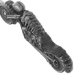 Nóż składany z latarką Martinez Albainox Moto Skeleton Gray Zamak, Laser Ornament 3Cr13Mov (18063)