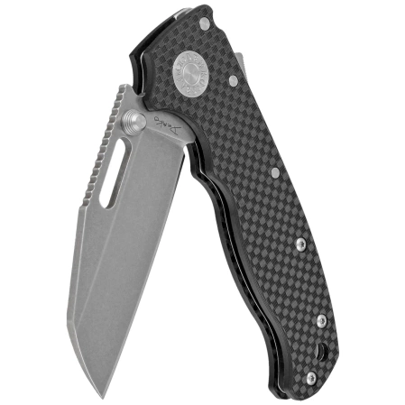 Nóż składany Demko AD20.5 Shark Foot Carbon Fiber, Stonewashed CPM 20CV by Andrew Demko (205-20CV-CARBON-SF)