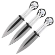 Noże do rzucania Martinez Albainox Skulls Set 3 szt White Cord, Satin 3Cr13Mov (32453)
