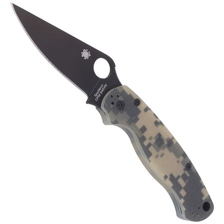 Spyderco Para Military 2 G-10 Camo, Black Blade (C81GPCMOBK2)