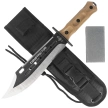 Third Decor Habitat Constrictor Knife Brown Rubberized ABS, Stonewashed/Satin 420 (H0302)