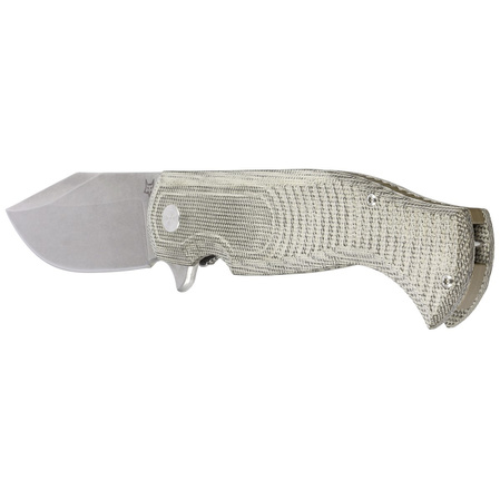 Nóż składany Fox Eastwood Tiger OD Green Canvas Micarta, Stonewashed D2 by Gudy Van Poppel (FX-524 G)