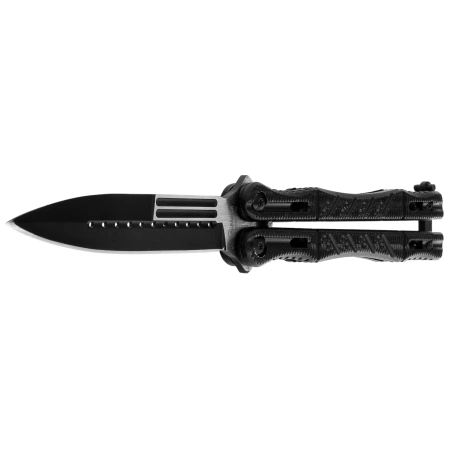 Martinez Albainox Balisong Knife Black Aluminum, Black 3Cr13Mov (02099)