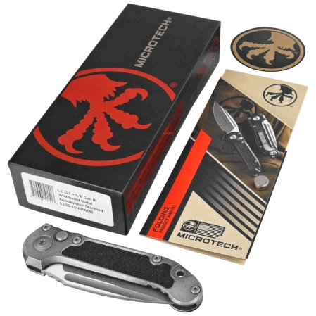 Nóż automatyczny Microtech LUDT Gen III S/E Weathered Metal Aluminium, Apocalyptic M390MK by Tony Marfione (1135-10APWME)