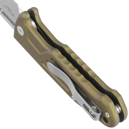 Fox New Smarty SP Automatic Knife OD Green Aluminum, Stonewashed N690Co by Stefano De Lorenzi (FX-503SP OD)