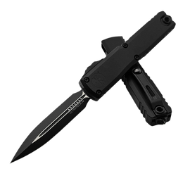 Nóż automatyczny OTF Microtech Ultratech Gen IV D/E Black Aluminium, Tactical M390MK by Tony Marfione (11224-1T)