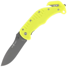 Nóż ratowniczy ESP RKY-01 Yellow PA66 Polyamide, Titanium Gray PVD AUS-8