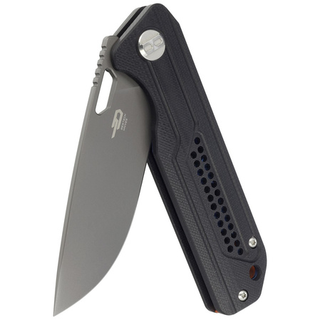 Bestech Circuit Black G10, Gray Titanized K110 knife (BG35A-2)
