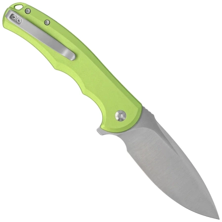 Civivi Knife Button Lock Praxis Lime Green Aluminum, Satin Nitro-V (C18026E-3)