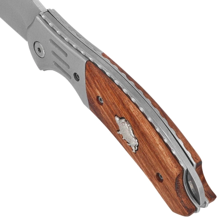 Nóż składany Martinez Albainox Wild Boar Zebra Wood, Satin 3Cr13Mov (25160)