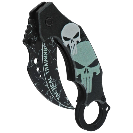 Martinez Albainox Training Karambit 3D Skull Black ABS, Blunt 3Cr13MoV (18713-A)