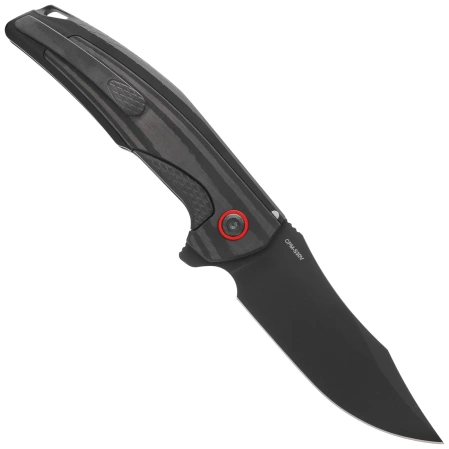Reate Jack Jr. Knife Black Aluminium, Black DLC S30V (Jack Jr. BKAL DLC RDAL)
