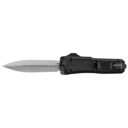 Dulotec OTF Automatic Knife Black Aluminum, Satin 3Cr13MoV (K188A-BK)