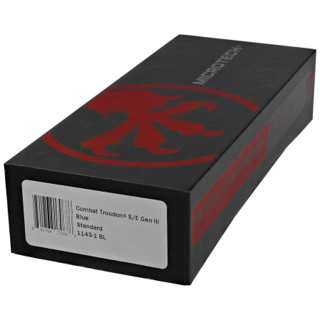 Microtech Combat Troodon Gen III S/E OTF Knife Blue Aluminum, Black M390MK by Tony Marfione (1143-1BL)