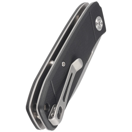 Kubey Knife Hyde, Black G10, Sand Blasted 14C28N by Colin Maisonpierre (KU2104A)