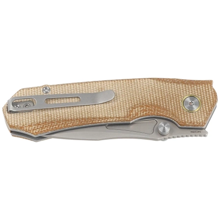 Nóż składany Remette Rhino MC319BR Brown Micarta, Stonewashed 14C28N