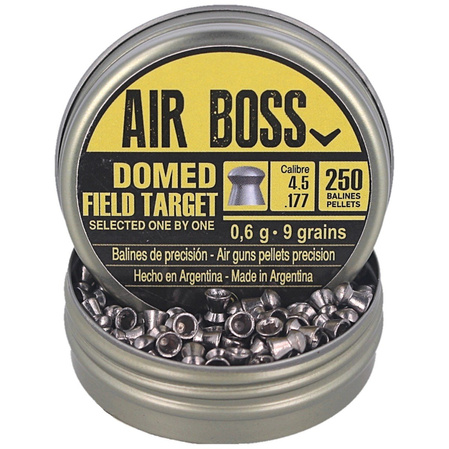 Apolo Air Boss Domed Field Target Airgun Pellets .177/4.5 mm, 250 pcs 0.60g/9.0gr (30204)