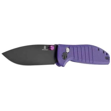 Bestechman Knife Goodboy Purple G10, Black DLC D2 by Keanu Alfaro (BMK04F)