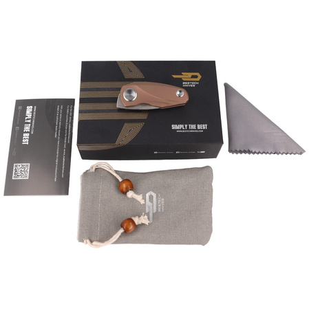 Nóż składany Bestech Tulip Frame Lock Pink Titanium, Stonewashed / Satin M390 by Ostap Hel (BT1913D)