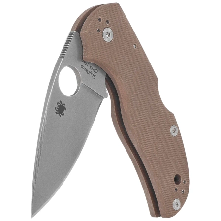 Spyderco Native 5 Sprint Run Knife Brown G10, Satin CPM 15V by Sal Glesser (C41GPBN15V5)