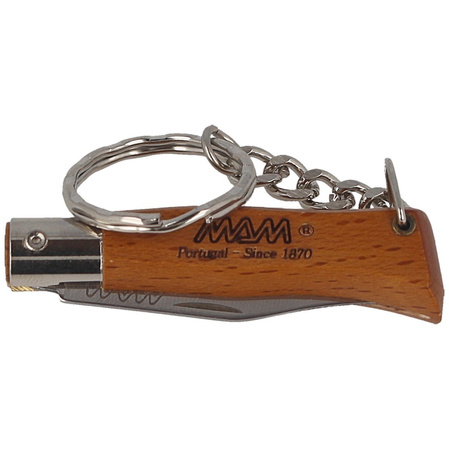 MAM Douro Mini Keychain Knife, Light Beech Wood, Inox HW, Satin 420 (2002-LW)