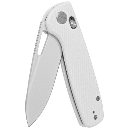 Nóż składany Kubey Bluff KU248C White G10, Sandblasted 14C28N by Garet Caronna