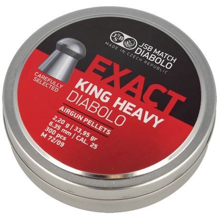 JSB Exact King Heavy 6.35 mm Pellets, 300 pcs (546398-300)