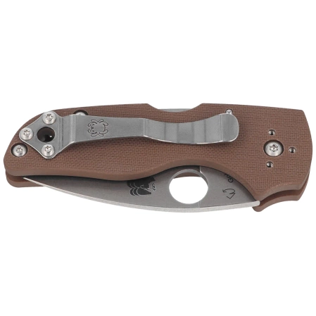Nóż składany Spyderco Lil' Native Back Lock Sprint Run Brown G-10, Stonewashed CPM 15V by Eric Glesser (C230MBGPBN15V)