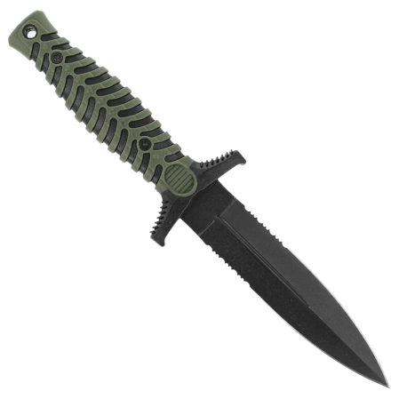 Nóż boot K25 RK-32207 Green ABS/Black Rubber, Black Titanium 7Cr17Mov