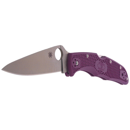 Spyderco Endura 4 FRN Purple Flat Ground PlainEdge Knife (C10FPPR)