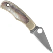 Nóż składany Spyderco Bug Nickel Silver/Abalone, Satin 12C27 (C133AP)