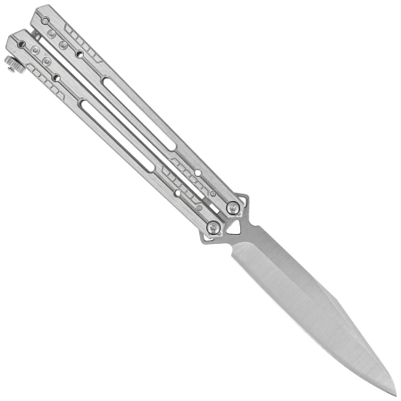 Third Decor Habitat Balisong Satin Stainless Steel, Satin 420 Butterfly Knife (K2920B)